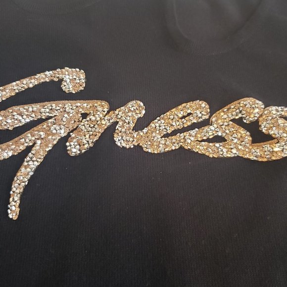 Gorgeous black with gold logo GUESS Sweater - Picture 3 of 7